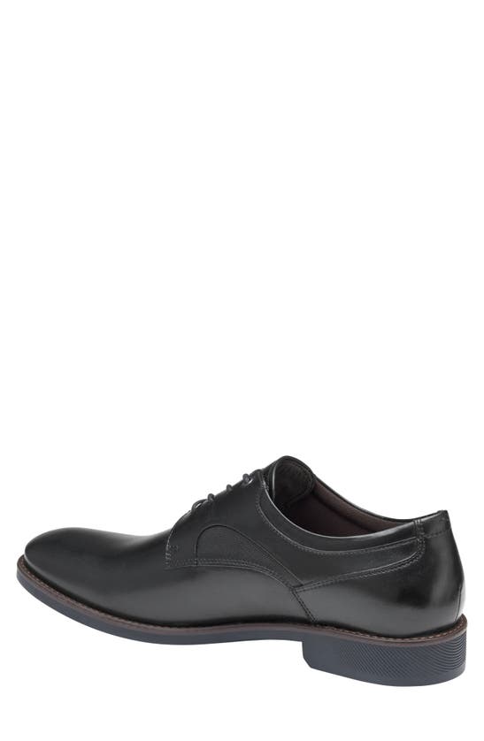 Johnston & Murphy Holcomb Waterproof Plain Toe Derby In Black Waterproof Full Grain
