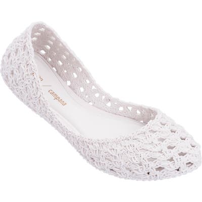 Melissa Campana Croc Flat, White