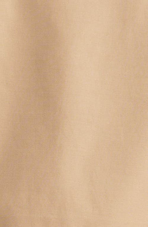 Via Spiga Water Repellent Double Breasted Cotton Blend Trench Coat In Camel/cream