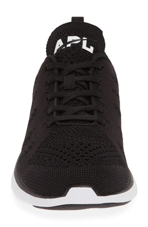 Shop Apl Athletic Propulsion Labs Apl Techloom Pro Knit Running Shoe In Black/white/black