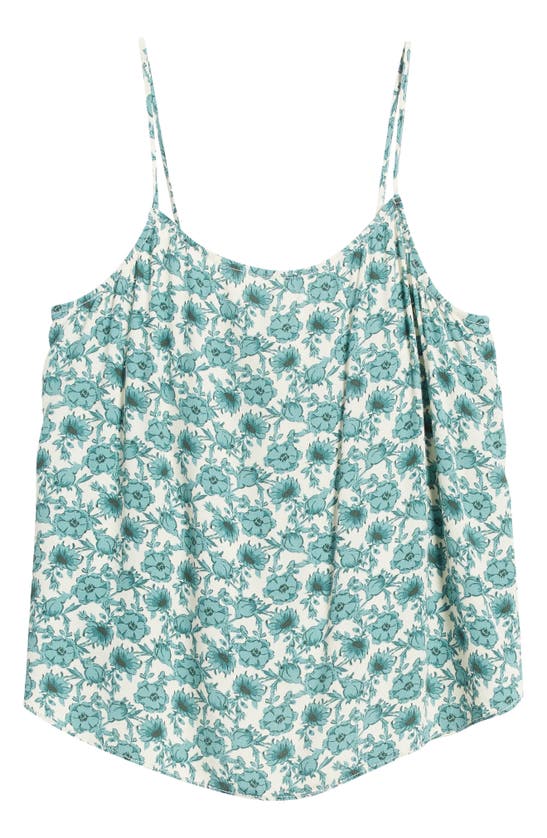 Treasure & Bond Tie Back Camisole In Ivory- Green Celia Floral