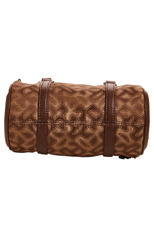 Telfar Small Monogram Jacquard Duffle Bag In Chocolate Monogram