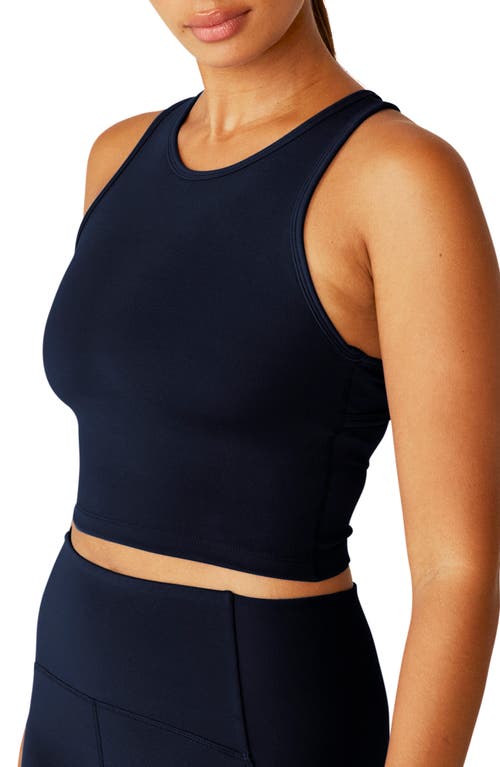 Beyond Yoga Powerbeyond Strive Crop Tank In After Dark Navy