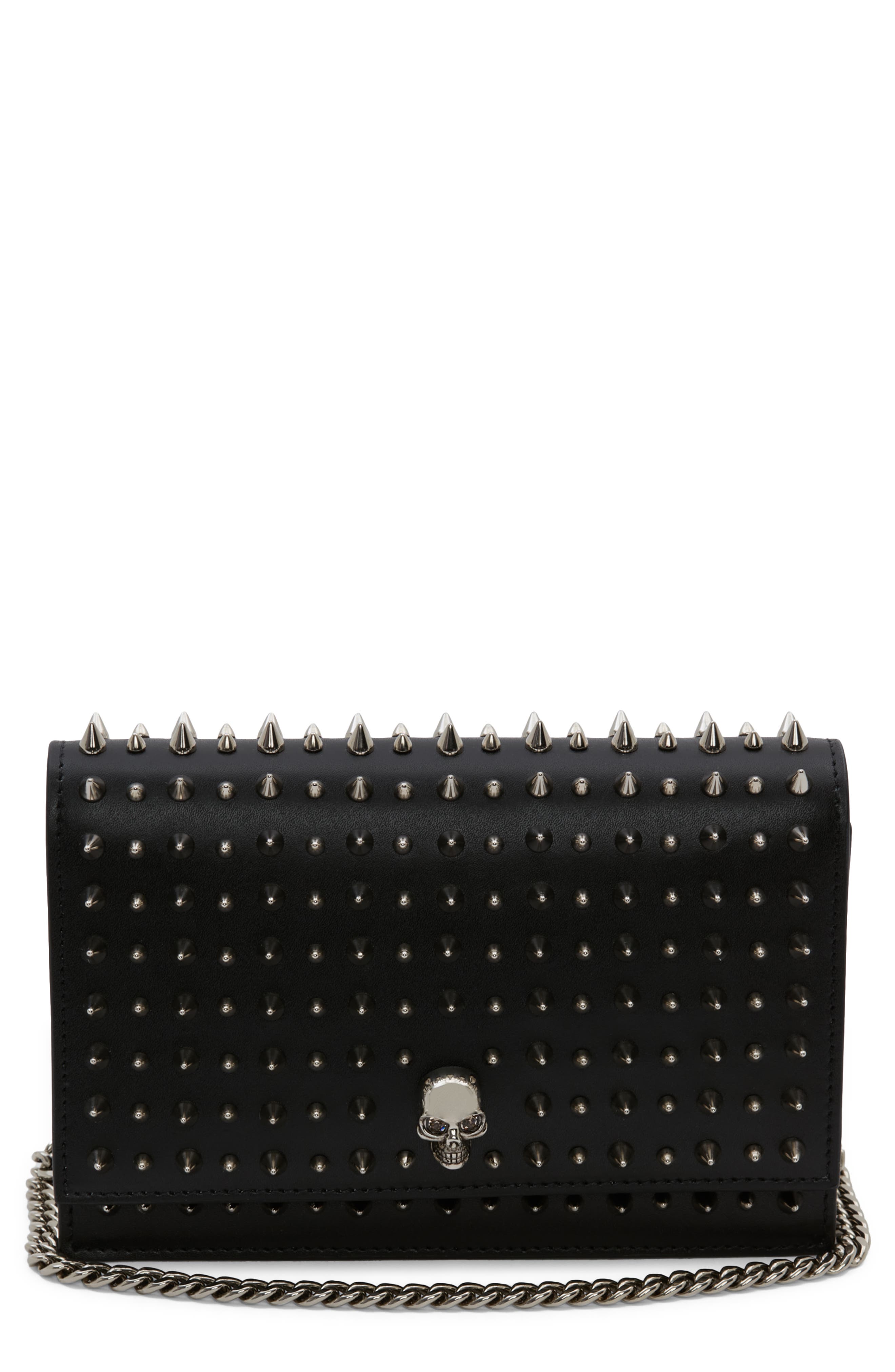 black spiked purse