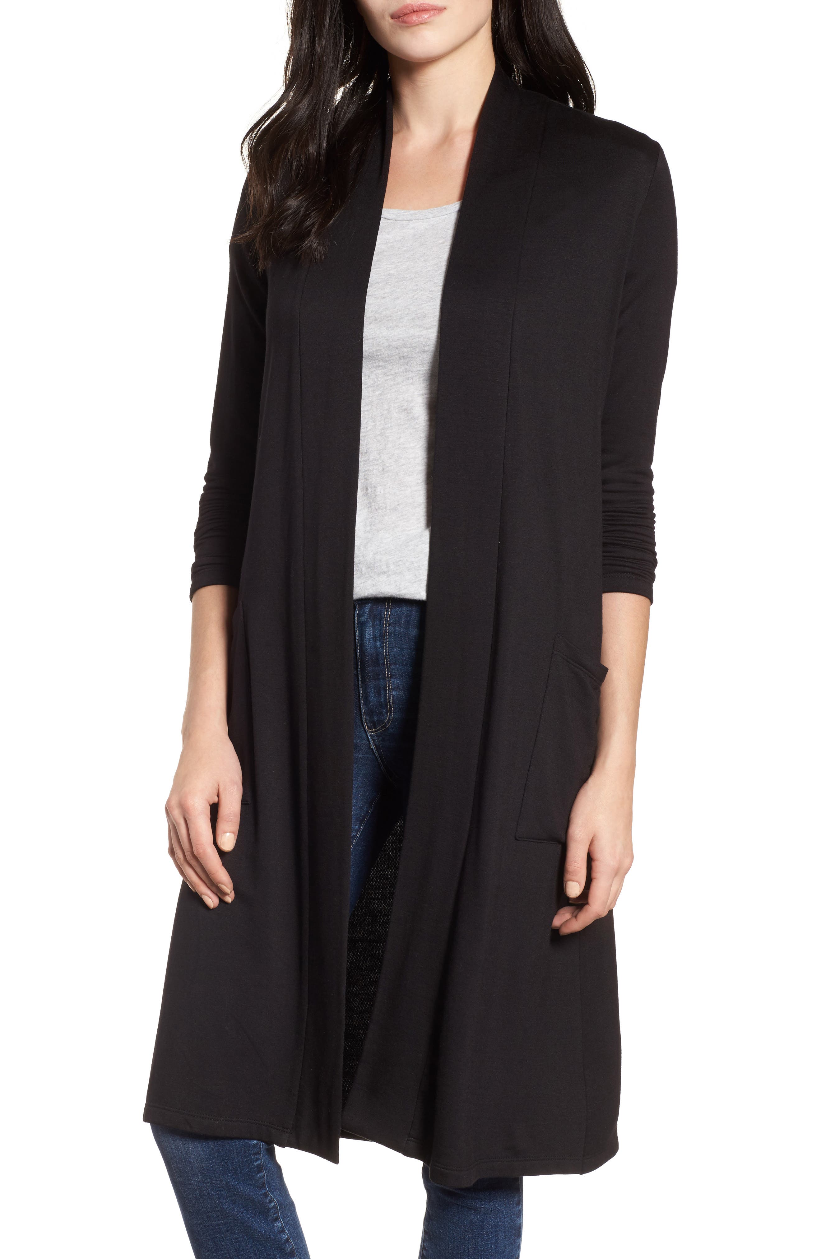 Bobeau Elegant Fleece Cardigan Nordstrom