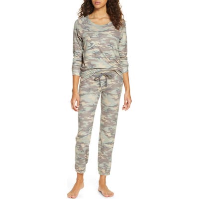 Pj Salvage Just Peachy Pajamas, Green