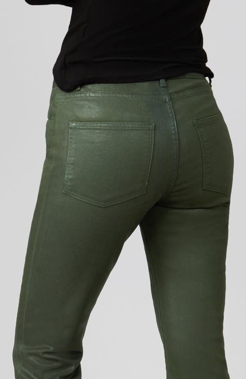 Lola Jeans Billie High Rise Bootcut Jeans In Coated Dark Olive