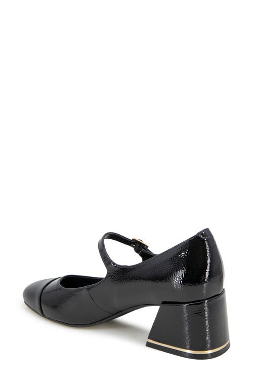 Kenneth Cole Brynne Platform Mary Jane Pump In Black/black Patent