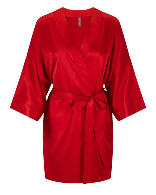 Shop Adore Me Izabella Kimono Robe In Dark Red