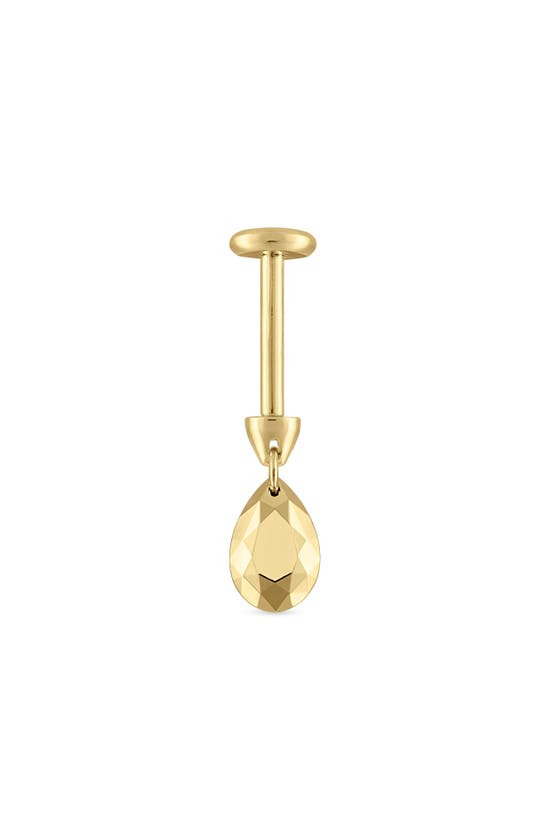 MARIA TASH MARIA TASH FACETED PEAR SINGLE THREADED STUD EARRING