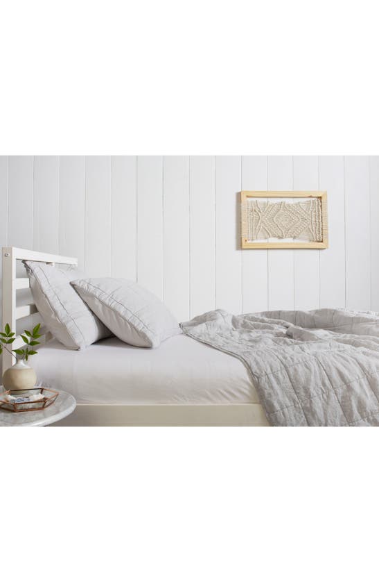 Parachute Linen Box Quilt In Fog ModeSens