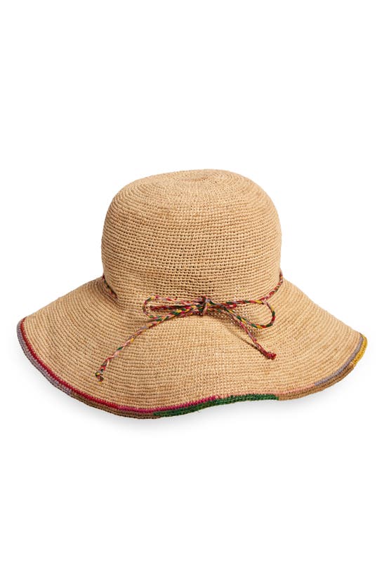 Shop Missoni Braided Trim Crocheted Raffia Sun Hat In Natural