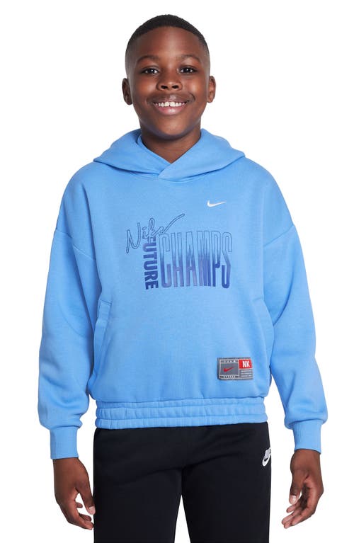 Nike Kids' Culture Of Basketball Hoodie In University Blue/white