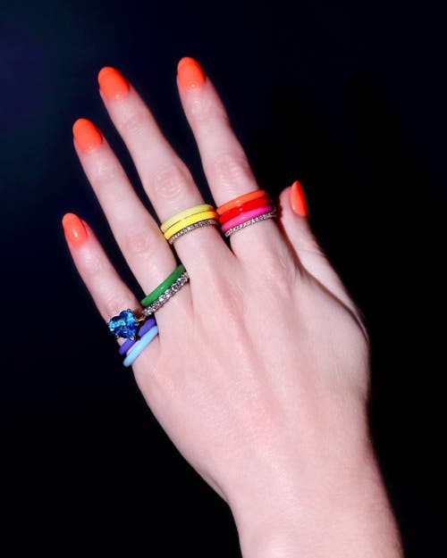 Fry Powers The Enamel Stacking Ring In Florida Orange