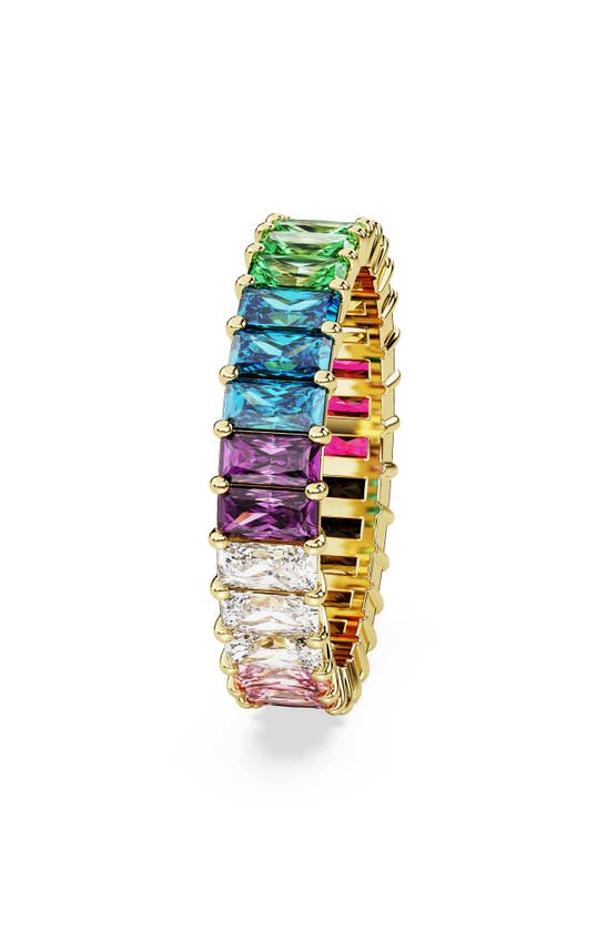 Swarovski Matrix Band Ring Gold Shiny Multi In Multicolored