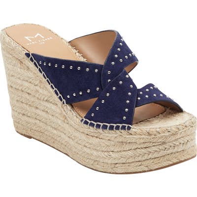 Marc Fisher Ltd Angelina Espadrille Wedge, Blue
