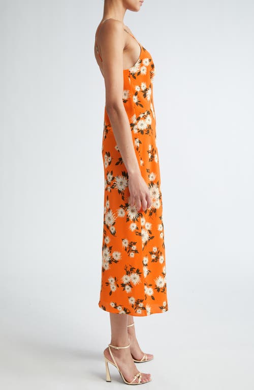 EMILIA WICKSTEAD EMILIA WICKSTEAD AMARIS DAHLIA PRINT CREPE MIDI DRESS 