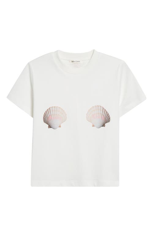 Sandy Liang Tellin Shell Graphic T-Shirt in White | Smart Closet