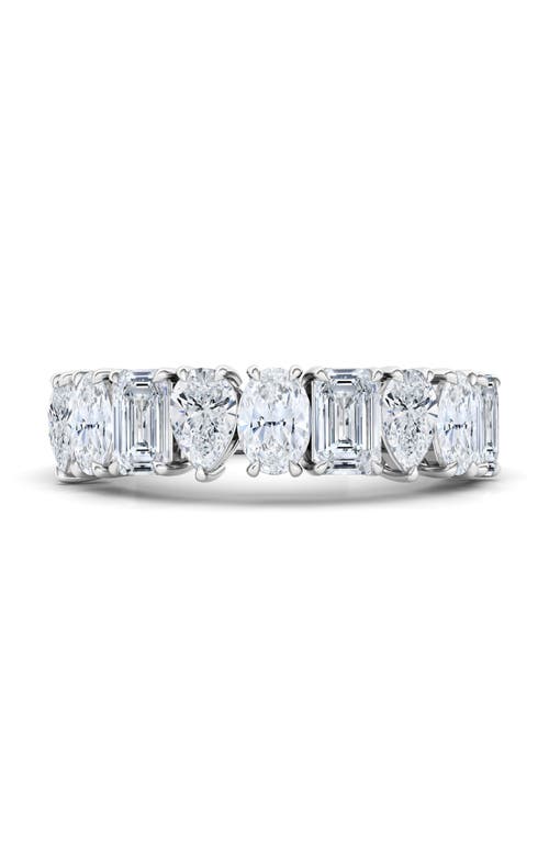 Shop Hautecarat Pear, Oval & Emerald Cut Lab Created Diamond Half Eternity Ring In White Gold