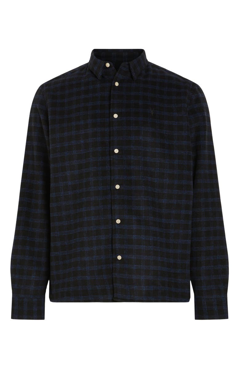 AllSaints Volans Relaxed Fit Check Flannel Long Sleeve Button-Up Shirt ...