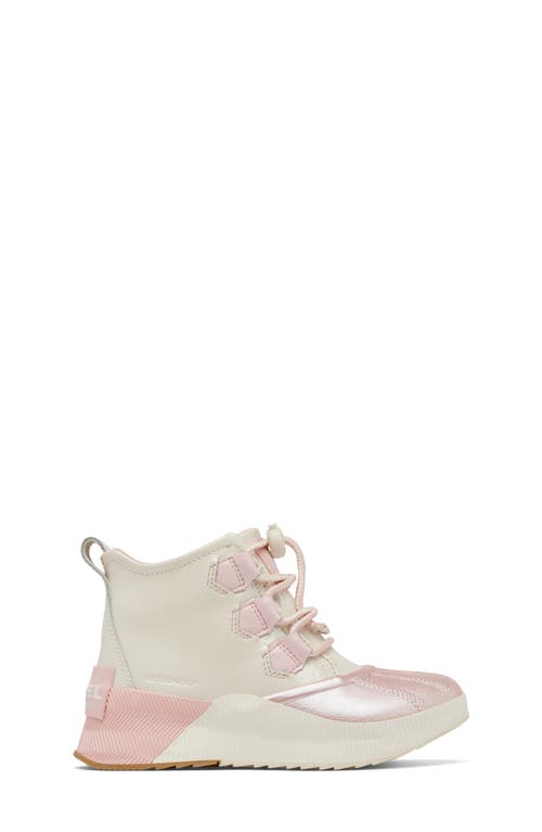 Shop Sorel Kids' Out N About Waterproof Duck Boot In Chalk/vintage Pink