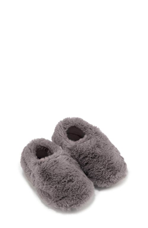 Hopfrög Kids Furry Furry Faux Fur Slipper In Gray