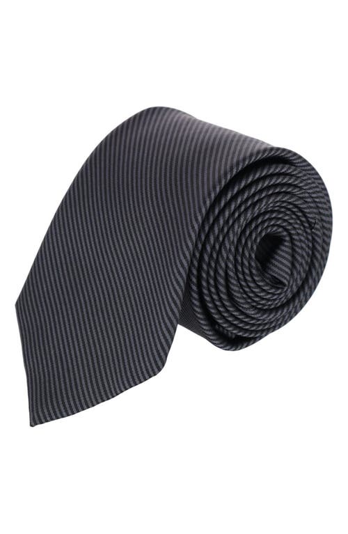 Trafalgar Leyton Stripe Sik Tie In Graphite