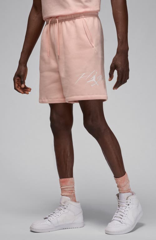 Jordan Fleece Sweat Shorts In Legend Pink/white