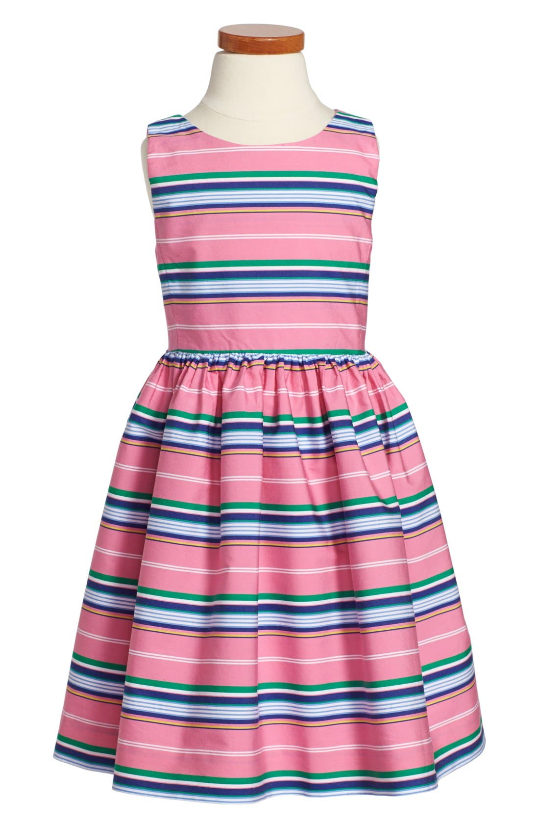 Ralph Lauren Stripe Sleeveless Dress (Toddler Girls & Little Girls