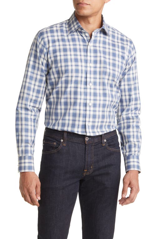 Peter Millar Crafted Plaid Cotton Button-Up Shirt in Star Dust
