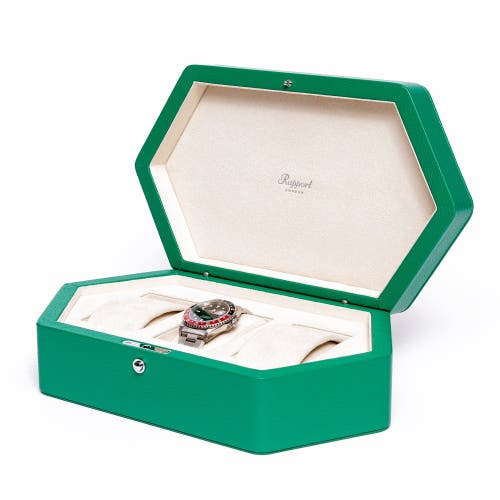 Rapport London Portobello Three Watch Box In Green