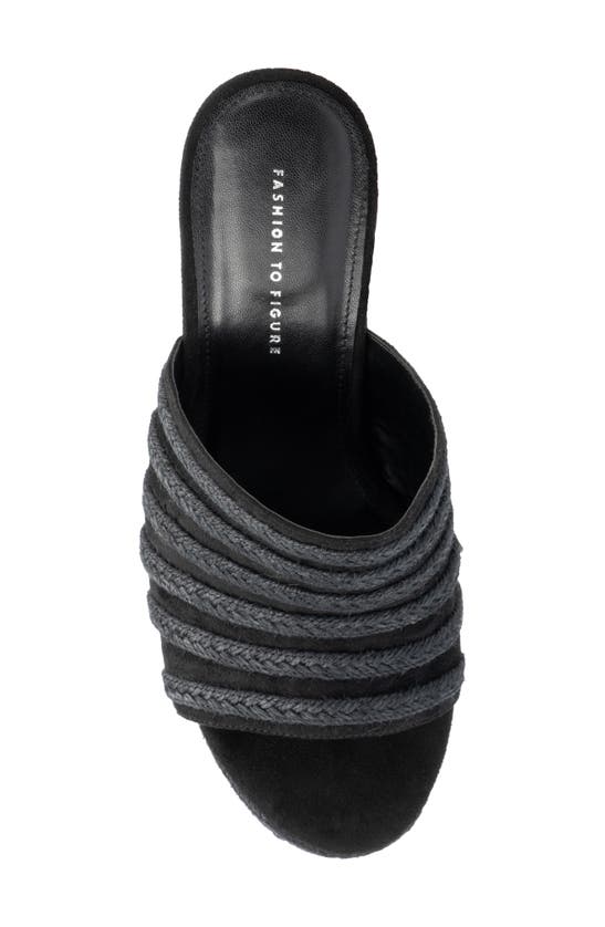 Fashion To Figure Sallie Platform Wedge Sandal In Black