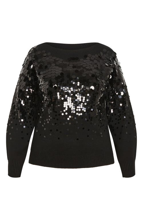 Shop City Chic Braylin Embellished Sweater In Black