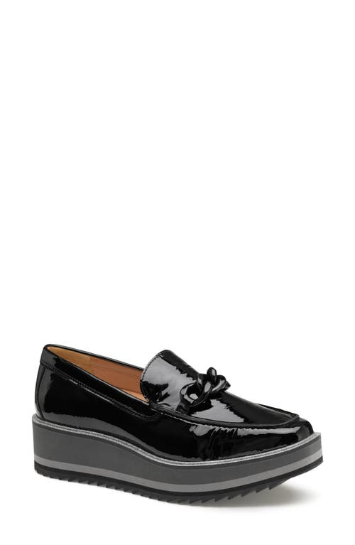 Gracelyn Chain Wedge Loafer in Black Patent