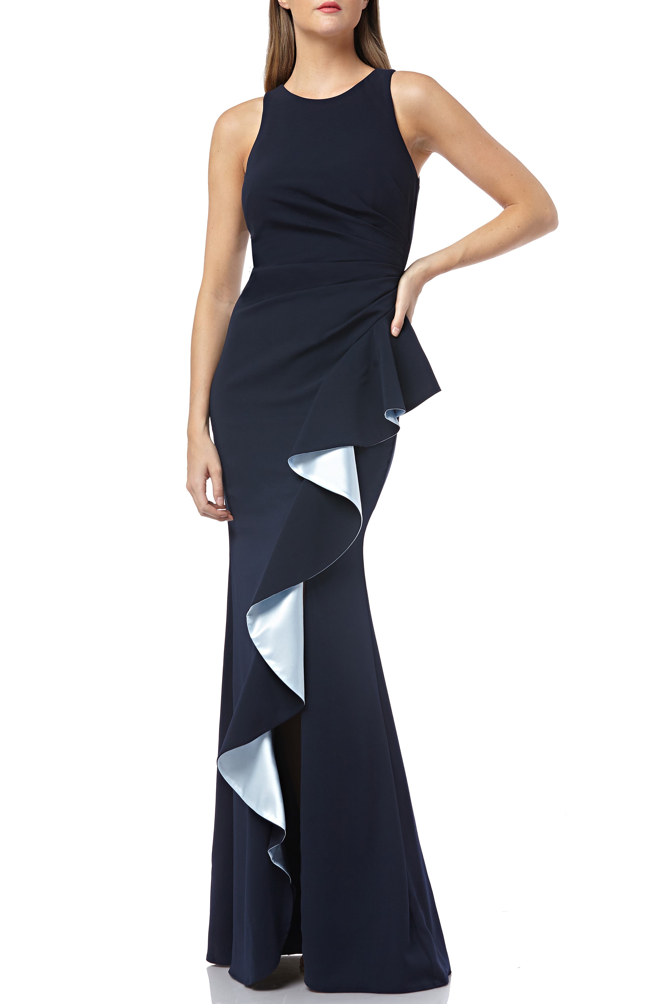 carmen marc valvo couture infusion ruffle gown