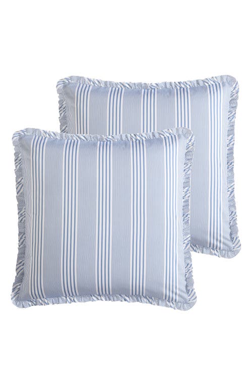 Laura Ashley Branche Toile Cotton 7-piece Duvet Set In Porcelain Blue