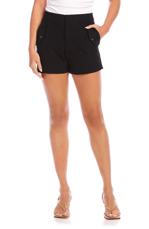 Alma High Waist Shorts in Black