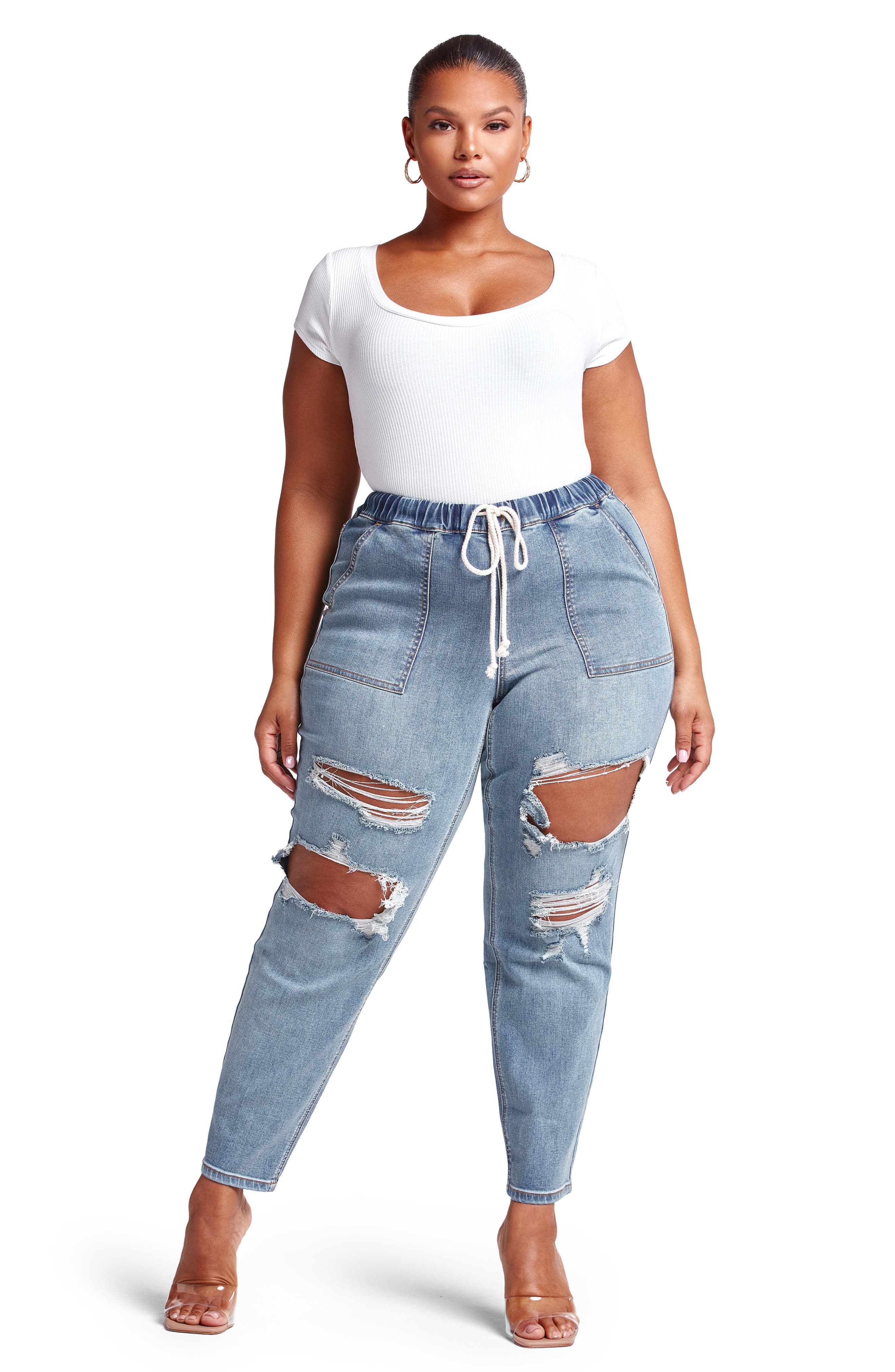 Fashion to Figure Ripped Skinny Jeans 