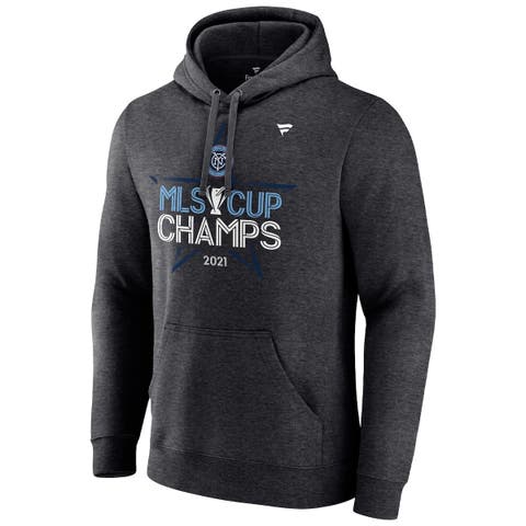 Men's Fanatics Branded Heather Gray Los Angeles Dodgers Cooperstown Collection Huntington Logo Fitted Pullover Hoodie Size: Medium