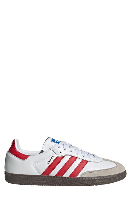 Shop Adidas Originals Adidas Samba Og Sneaker In White/better Scarlet