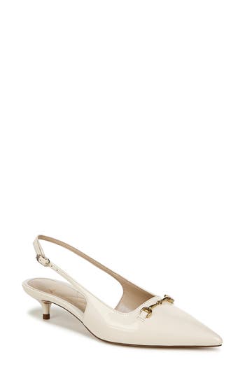 SAM EDELMAN SAM EDELMAN FARRAH KITTEN HEEL POINTED TOE SLINGBACK PUMP 