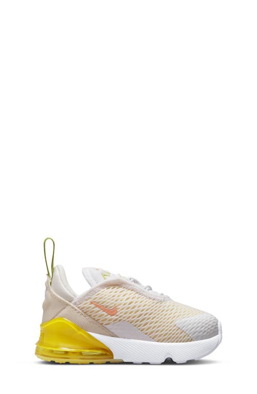 Shop Nike Kids' Air Max 270 Sneaker In White/crimson Bliss/yellow