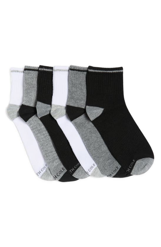 Kenneth Cole 6-pack Stripe Ankle Socks In Multi