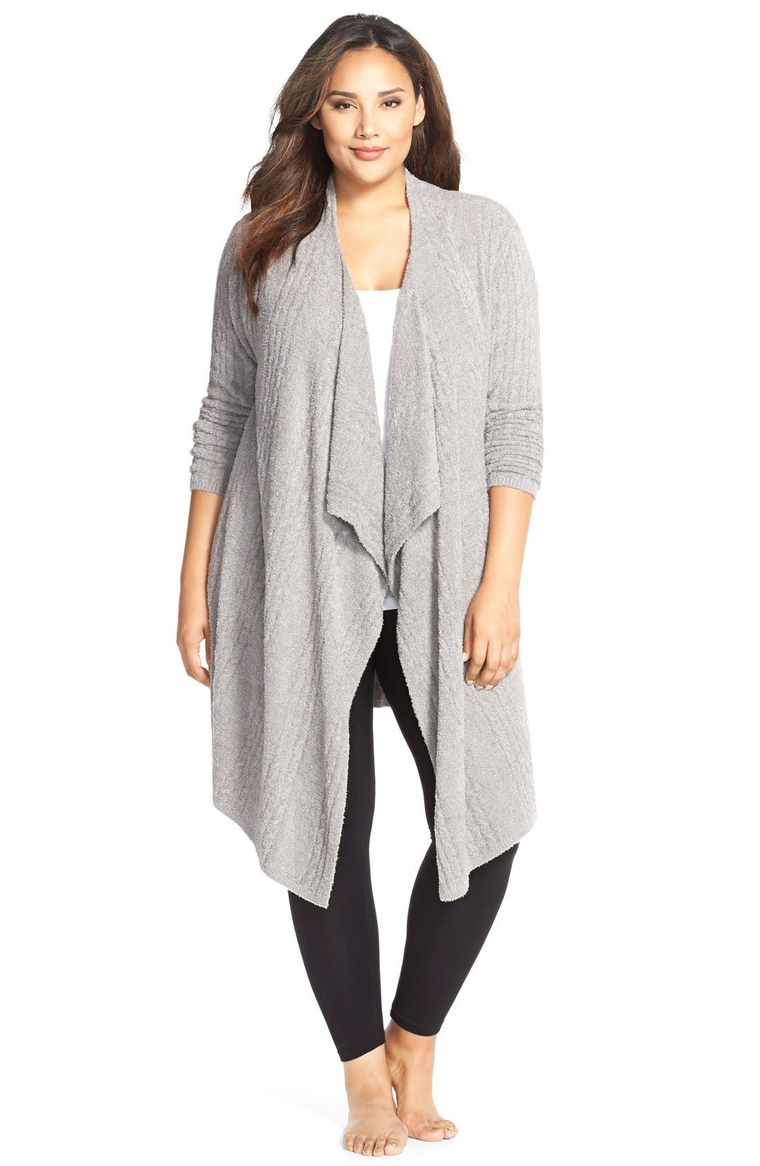 barefoot dreams cable knit cardigan