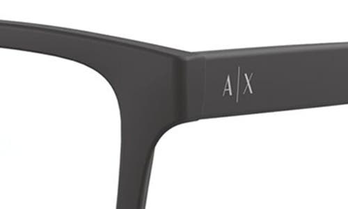 Armani Exchange Ax 54mm Rectangular Optical Glasses In Matte Black/demo Lens