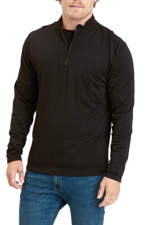Kace Quarter Zip Pullover in Black
