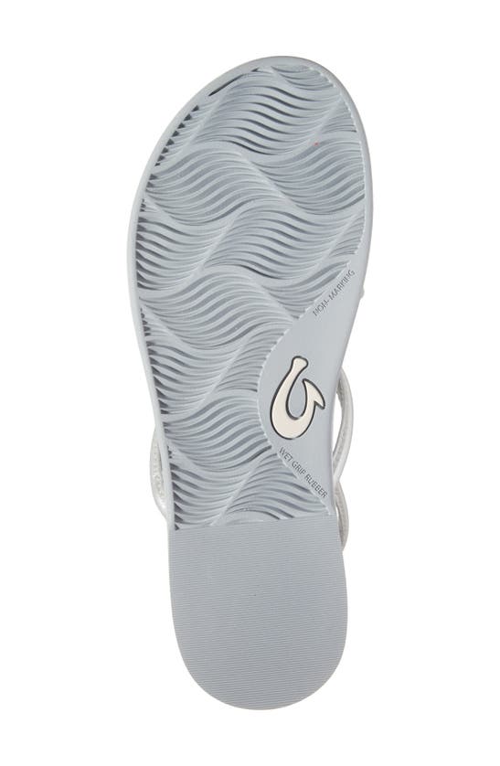 Shop Olukai Tiare Slingback Sandal In Silver / Silver