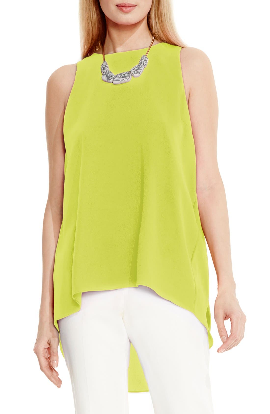 Vince Camuto Sleeveless High/Low Hem Top (Regular & Petite) Nordstrom