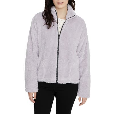 Sanctuary Front Zip Fleece Jacket, Purple