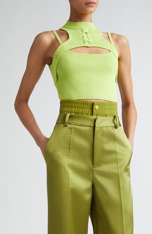 MONSE Cutout Crop Racerback Sweater at Nordstrom,